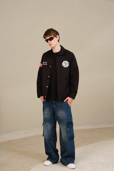 Black Varsity Shacket
