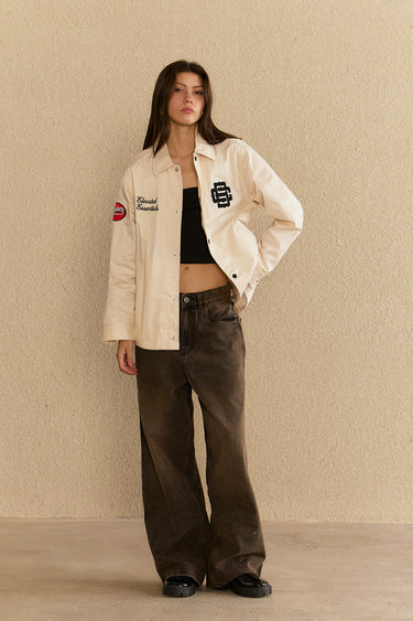 Off White Varsity Shacket